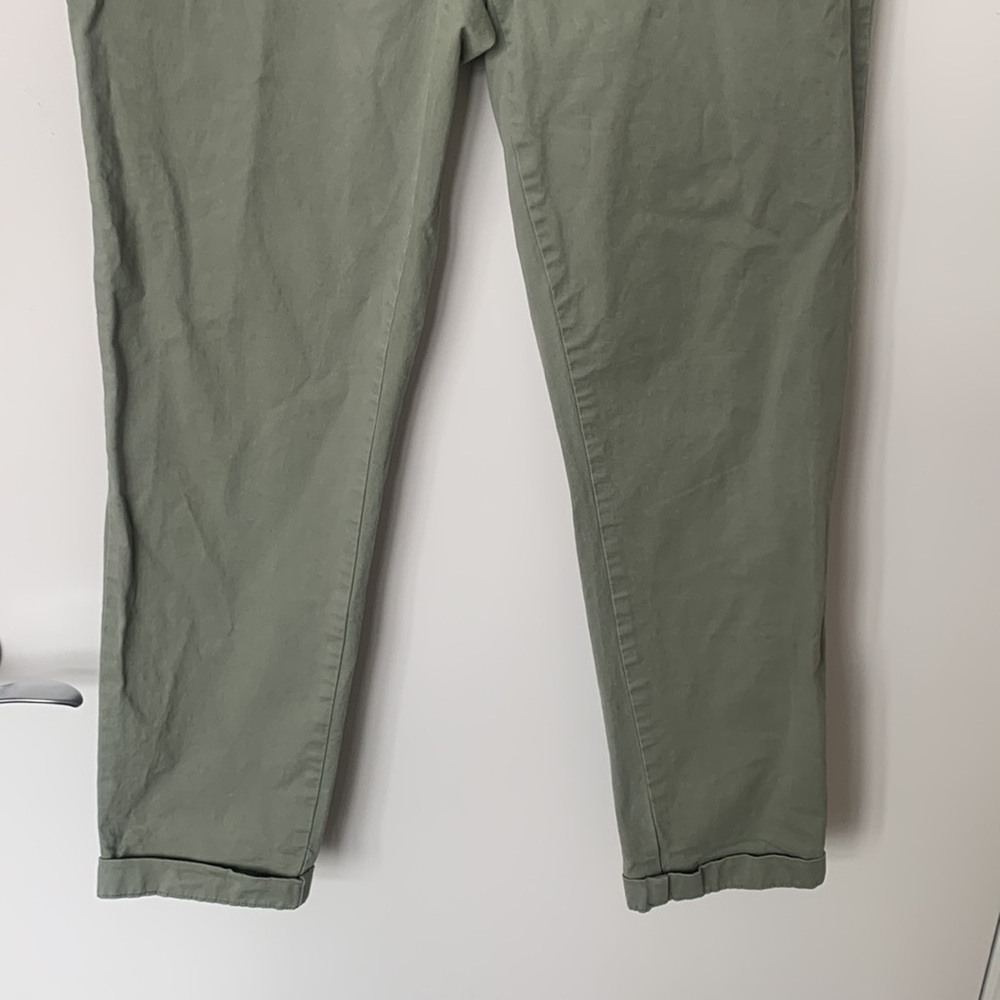 Tommy Hilfiger Camo Green Cuffed Straight‑Leg Chino Pants Women’s Size 8 - Picture 5 of 15